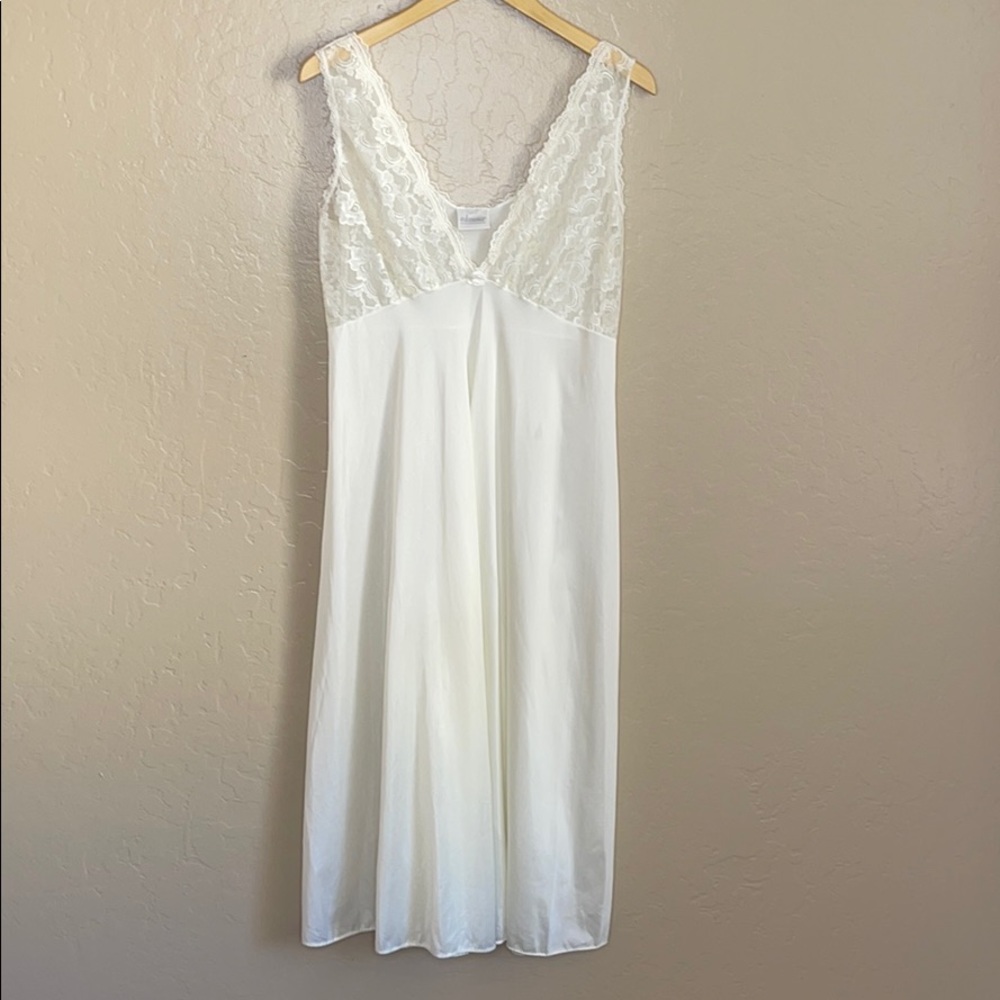 Vintage Adonna nightgown slip with lace